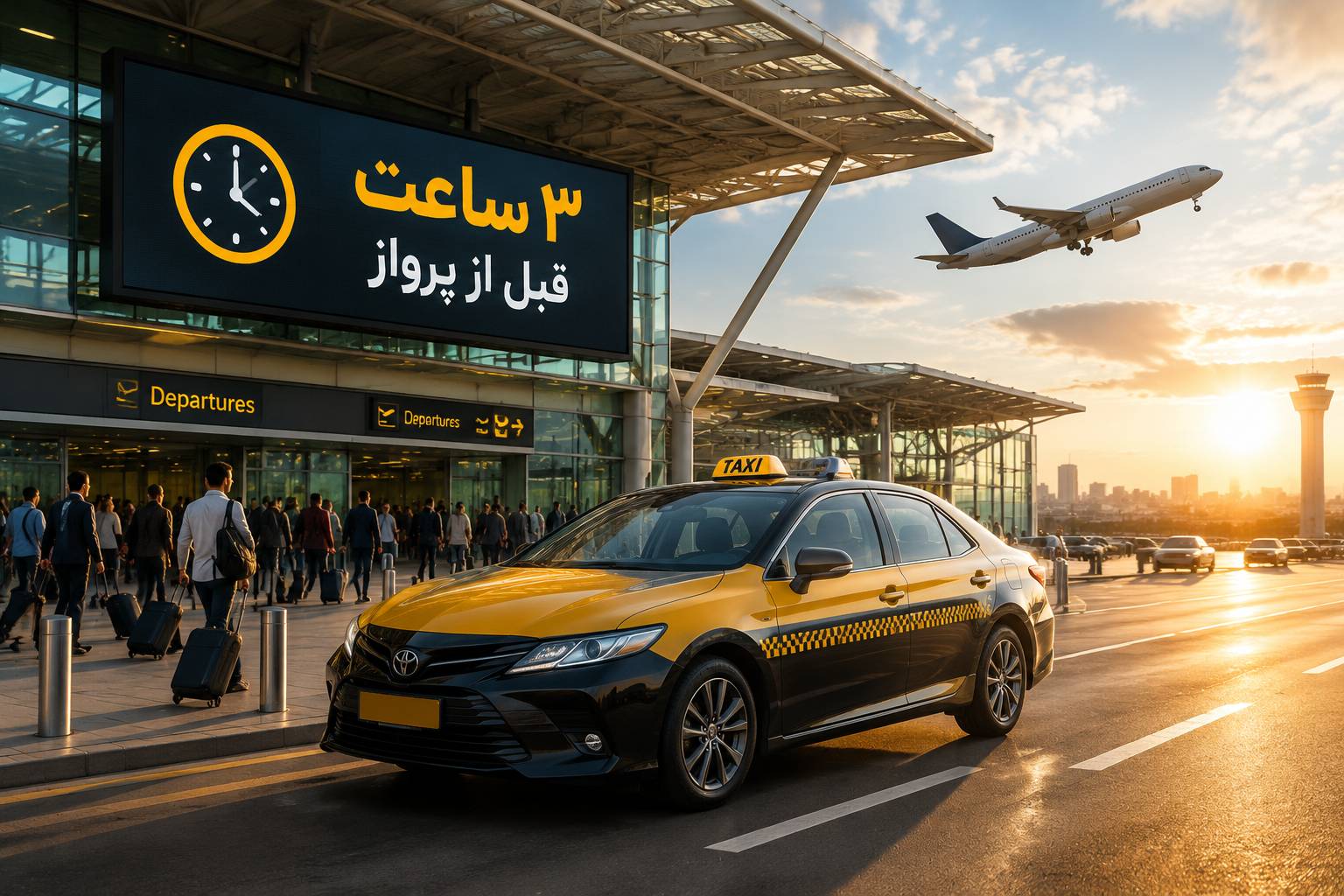 سه ساعت قبل حرکت باید فرودگاه باشیید